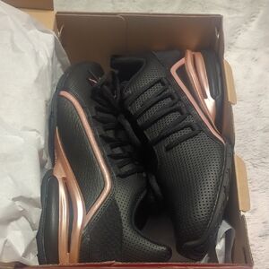 Black and Rose Gold Women's Sneakers